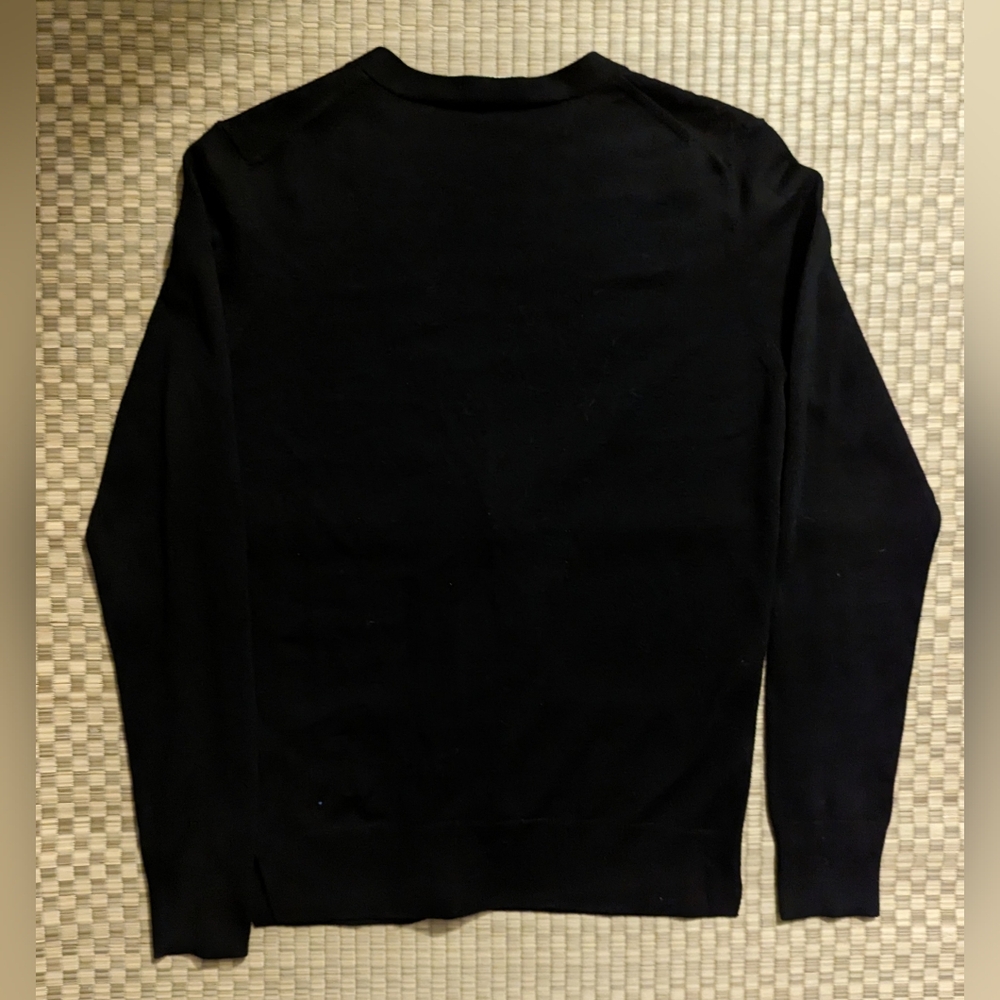 Tory Burch Madeline Merino Wool Cardigan Black Women's Size Small - Picture 2 of 8